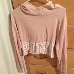 PINK Cropped Hoodie